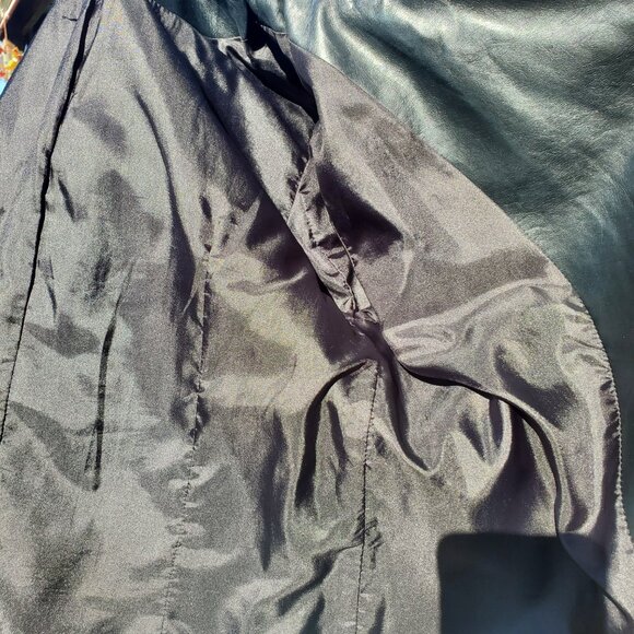 Gorgeous Embroidered Black Faux Leather Jacket V Christina - Picture 13 of 15